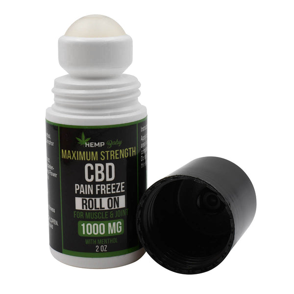 Fast-Acting Pain Relief Combo: 1000MG CBD Cream + Pain Freeze Roll-On