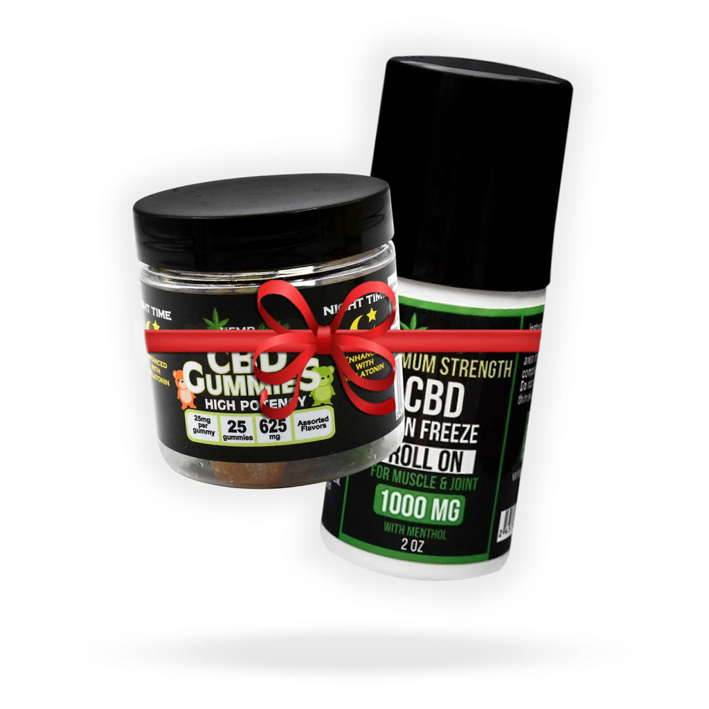 CBD Comfort Combo: 1000MG Roll On + 625MG Sleep Gummies